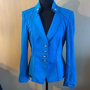 Bright peacock colored blazer from White House black market